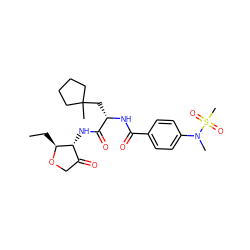 CC[C@@H]1OCC(=O)[C@H]1NC(=O)[C@H](CC1(C)CCCC1)NC(=O)c1ccc(N(C)S(C)(=O)=O)cc1 ZINC000040933567