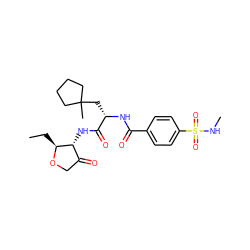 CC[C@@H]1OCC(=O)[C@H]1NC(=O)[C@H](CC1(C)CCCC1)NC(=O)c1ccc(S(=O)(=O)NC)cc1 ZINC000040933569