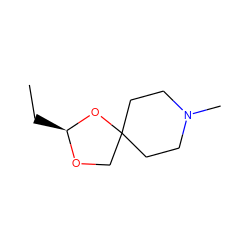 CC[C@@H]1OCC2(CCN(C)CC2)O1 ZINC000027552041