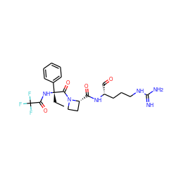 CC[C@](NC(=O)C(F)(F)F)(C(=O)N1CC[C@H]1C(=O)N[C@H](C=O)CCCNC(=N)N)c1ccccc1 ZINC000003801153