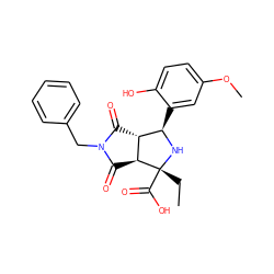 CC[C@]1(C(=O)O)N[C@H](c2cc(OC)ccc2O)[C@H]2C(=O)N(Cc3ccccc3)C(=O)[C@@H]21 ZINC000013139849