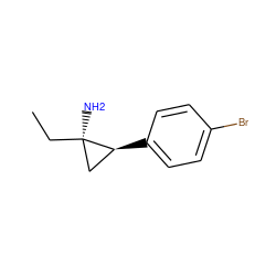 CC[C@]1(N)C[C@@H]1c1ccc(Br)cc1 ZINC000144384878