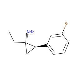CC[C@]1(N)C[C@@H]1c1cccc(Br)c1 ZINC000144359172