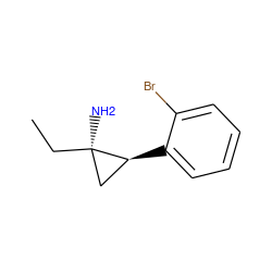 CC[C@]1(N)C[C@@H]1c1ccccc1Br ZINC000144458309