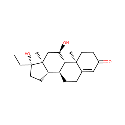 CC[C@]1(O)CC[C@H]2[C@@H]3CCC4=CC(=O)CC[C@]4(C)[C@H]3[C@H](O)C[C@@]21C ZINC000028876717