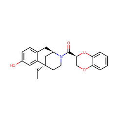 CC[C@]12CCN(C(=O)[C@@H]3COc4ccccc4O3)[C@H](Cc3ccc(O)cc31)C2 ZINC000201103017