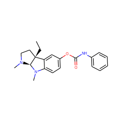 CC[C@]12CCN(C)[C@@H]1N(C)c1ccc(OC(=O)Nc3ccccc3)cc12 ZINC000084688501