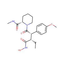 CC[C@H](C(=O)NO)[C@H](C(=O)N1CCCC[C@H]1C(=O)NC)c1ccc(OC)cc1 ZINC000034323223