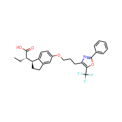 CC[C@H](C(=O)O)[C@@H]1CCc2cc(OCCCc3nc(-c4ccccc4)oc3C(F)(F)F)ccc21 ZINC000028565968