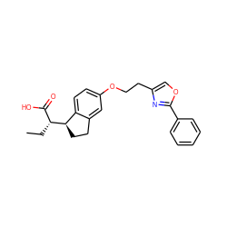 CC[C@H](C(=O)O)[C@@H]1CCc2cc(OCCc3coc(-c4ccccc4)n3)ccc21 ZINC000028563167