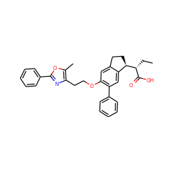 CC[C@H](C(=O)O)[C@@H]1CCc2cc(OCCc3nc(-c4ccccc4)oc3C)c(-c3ccccc3)cc21 ZINC000028567754