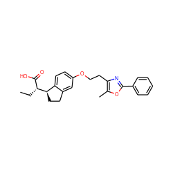 CC[C@H](C(=O)O)[C@@H]1CCc2cc(OCCc3nc(-c4ccccc4)oc3C)ccc21 ZINC000013983851