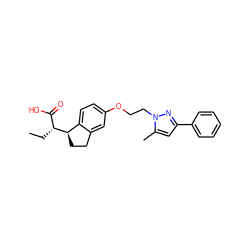 CC[C@H](C(=O)O)[C@@H]1CCc2cc(OCCn3nc(-c4ccccc4)cc3C)ccc21 ZINC000028563288