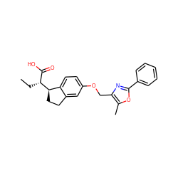 CC[C@H](C(=O)O)[C@@H]1CCc2cc(OCc3nc(-c4ccccc4)oc3C)ccc21 ZINC000028566155