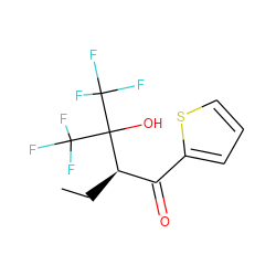 CC[C@H](C(=O)c1cccs1)C(O)(C(F)(F)F)C(F)(F)F ZINC000001623621