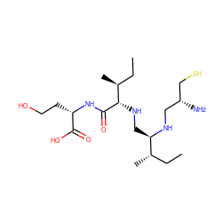 CC[C@H](C)[C@@H](CN[C@H](C(=O)N[C@@H](CCO)C(=O)O)[C@@H](C)CC)NC[C@@H](N)CS ZINC000036330330