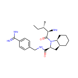 CC[C@H](C)[C@@H](N)C(=O)N1[C@H](C(=O)NCc2ccc(C(=N)N)cc2)C[C@@H]2CCCC[C@@H]21 ZINC000028903447