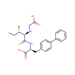 CC[C@H](C)[C@@H](NCC(=O)O)C(=O)N[C@@H](Cc1ccc(-c2ccccc2)cc1)C(=O)O ZINC000026654574