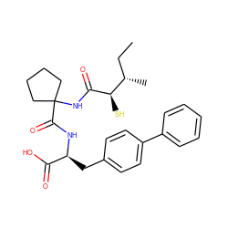 CC[C@H](C)[C@@H](S)C(=O)NC1(C(=O)N[C@@H](Cc2ccc(-c3ccccc3)cc2)C(=O)O)CCCC1 ZINC000026158992