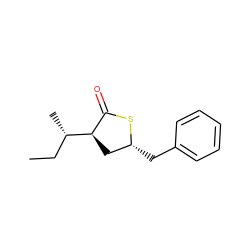 CC[C@H](C)[C@@H]1C[C@@H](Cc2ccccc2)SC1=O ZINC000013737346