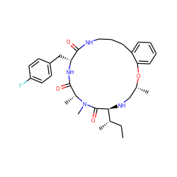 CC[C@H](C)[C@@H]1NC[C@@H](C)Oc2ccccc2CCCNC(=O)[C@@H](Cc2ccc(F)cc2)NC(=O)[C@@H](C)N(C)C1=O ZINC000073165016