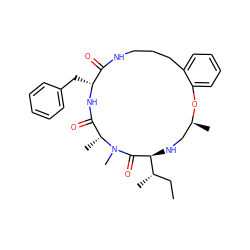 CC[C@H](C)[C@@H]1NC[C@H](C)Oc2ccccc2CCCNC(=O)[C@@H](Cc2ccccc2)NC(=O)[C@@H](C)N(C)C1=O ZINC000202961628