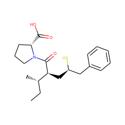 CC[C@H](C)[C@H](C[C@@H](S)Cc1ccccc1)C(=O)N1CCC[C@@H]1C(=O)O ZINC000029550926