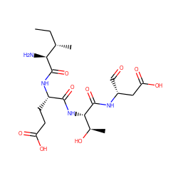 CC[C@H](C)[C@H](N)C(=O)N[C@@H](CCC(=O)O)C(=O)N[C@H](C(=O)N[C@H](C=O)CC(=O)O)[C@@H](C)O ZINC000198855503