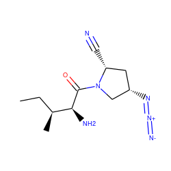 CC[C@H](C)[C@H](N)C(=O)N1C[C@@H](N=[N+]=[N-])C[C@H]1C#N ZINC000040394928