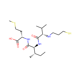 CC[C@H](C)[C@H](NC(=O)[C@@H](NCCCS)C(C)C)C(=O)N[C@@H](CCSC)C(=O)O ZINC000013734906