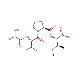 CC[C@H](C)[C@H](NC(=O)[C@@H]1CCCN1C(=O)[C@@H](NC(=O)[C@H](C)N)C(C)C)C(N)=O ZINC000013581519