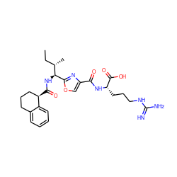 CC[C@H](C)[C@H](NC(=O)[C@@H]1CCCc2ccccc21)c1nc(C(=O)N[C@@H](CCCNC(=N)N)C(=O)O)co1 ZINC000143804110