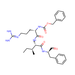 CC[C@H](C)[C@H](NC(=O)[C@H](CCCN=C(N)N)NC(=O)OCc1ccccc1)C(=O)N[C@@H](C=O)Cc1ccccc1 ZINC000029251408