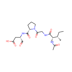 CC[C@H](C)[C@H](NC(C)=O)C(=O)NCC(=O)N1CCC[C@H]1C(=O)N[C@H](C=O)CC(=O)O ZINC000013445496