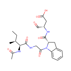 CC[C@H](C)[C@H](NC(C)=O)C(=O)NCC(=O)N1c2ccccc2C[C@H]1C(=O)N[C@H](C=O)CC(=O)O ZINC000013445505