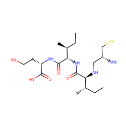 CC[C@H](C)[C@H](NC[C@@H](N)CS)C(=O)N[C@H](C(=O)N[C@@H](CCO)C(=O)O)[C@@H](C)CC ZINC000036330473