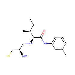 CC[C@H](C)[C@H](NC[C@@H](N)CS)C(=O)Nc1cccc(C)c1 ZINC000027321134