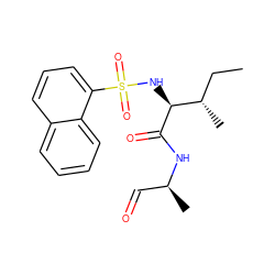 CC[C@H](C)[C@H](NS(=O)(=O)c1cccc2ccccc12)C(=O)N[C@@H](C)C=O ZINC000001539713