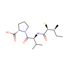 CC[C@H](C)[C@H](S)C(=O)N[C@H](C(=O)N1CCC[C@H]1C(=O)O)C(C)C ZINC000013747322