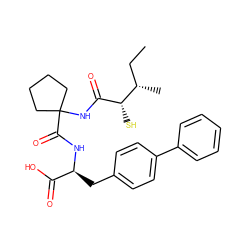 CC[C@H](C)[C@H](S)C(=O)NC1(C(=O)N[C@@H](Cc2ccc(-c3ccccc3)cc2)C(=O)O)CCCC1 ZINC000026172317