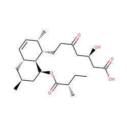 CC[C@H](C)C(=O)O[C@H]1C[C@@H](C)C[C@@H]2C=C[C@H](C)[C@H](CCC(=O)C[C@@H](O)CC(=O)O)[C@@H]12 ZINC000029551900