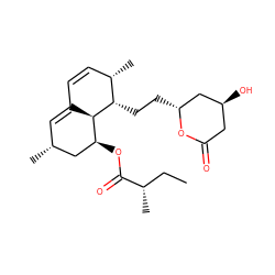 CC[C@H](C)C(=O)O[C@H]1C[C@H](C)C=C2C=C[C@H](C)[C@H](CC[C@@H]3C[C@@H](O)CC(=O)O3)[C@H]21 ZINC000027523306