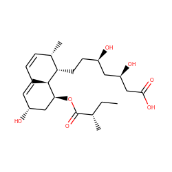 CC[C@H](C)C(=O)O[C@H]1C[C@H](O)C=C2C=C[C@H](C)[C@H](CC[C@@H](O)C[C@@H](O)CC(=O)O)[C@H]21 ZINC000003798763