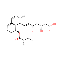 CC[C@H](C)C(=O)O[C@H]1CCC=C2C=C[C@H](C)[C@H](/C=C/C(=O)C[C@@H](O)CC(=O)O)[C@H]21 ZINC000029544471