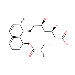 CC[C@H](C)C(=O)O[C@H]1CCC=C2C=C[C@H](C)[C@H](CC[C@@H](O)C[C@@H](O)CC(=O)O)[C@H]21 ZINC000004134477