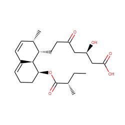 CC[C@H](C)C(=O)O[C@H]1CCC=C2C=C[C@H](C)[C@H](CCC(=O)C[C@@H](O)CC(=O)O)[C@H]21 ZINC000026153295