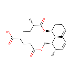 CC[C@H](C)C(=O)O[C@H]1CCC=C2C=C[C@H](C)[C@H](COC(=O)CCCC(=O)O)[C@H]21 ZINC000029484461