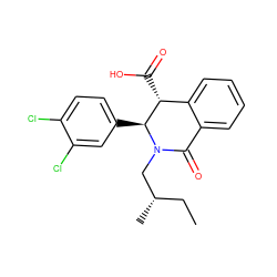 CC[C@H](C)CN1C(=O)c2ccccc2[C@@H](C(=O)O)[C@@H]1c1ccc(Cl)c(Cl)c1 ZINC000040412740