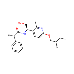 CC[C@H](C)COc1ccc([C@H](CO)NC(=O)[C@@H](C)c2ccccc2)c(C)n1 ZINC000299854815