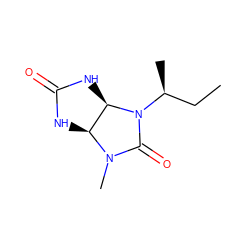 CC[C@H](C)N1C(=O)N(C)[C@H]2NC(=O)N[C@H]21 ZINC000000107870